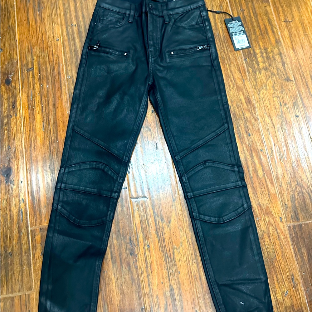 Women’s Hudson black moto Jean